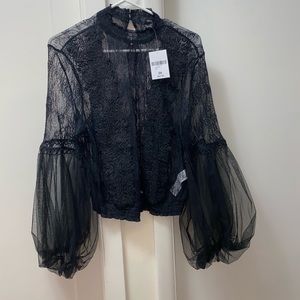 Forever 21 Black Sheer Top